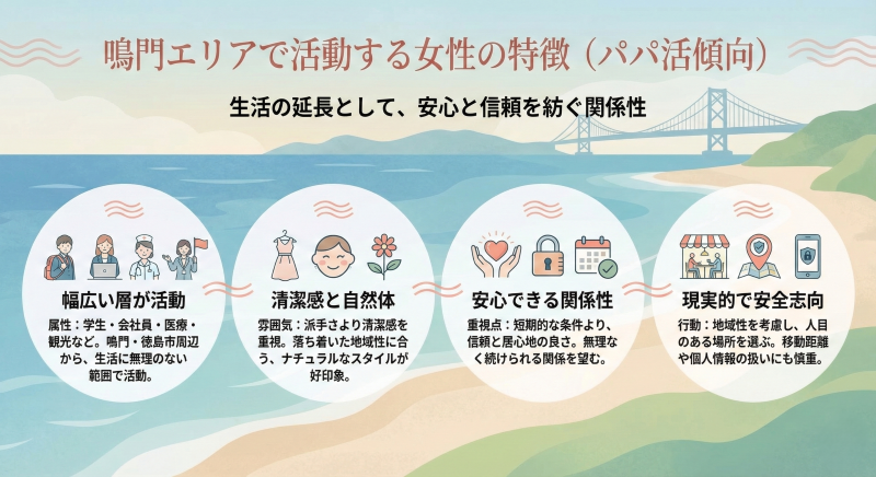 鳴門でパパ活する女性の特徴