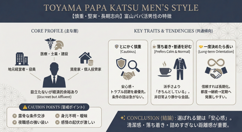 富山パパ活男性の特徴