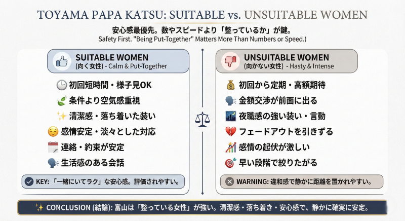 富山パパ活女性の特徴