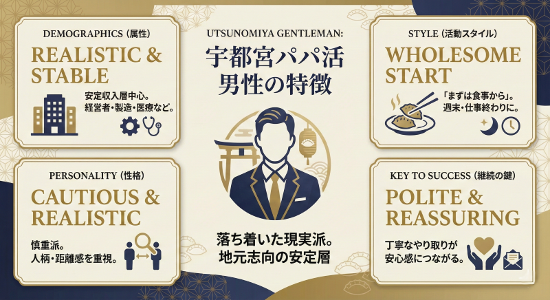 宇都宮でパパ活する男性の特徴
