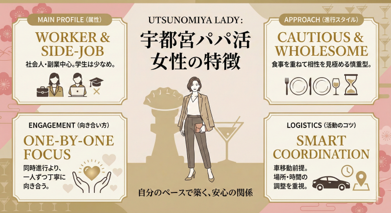 宇都宮パパ活する女性の特徴