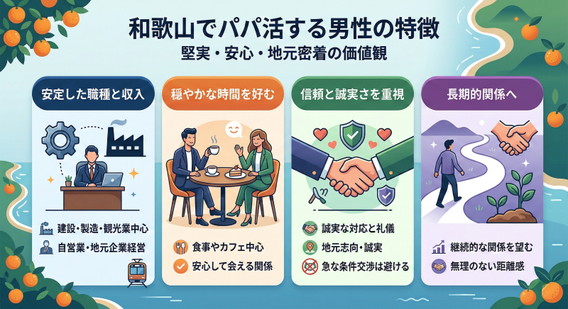 和歌山でパパ活する男性の特徴
