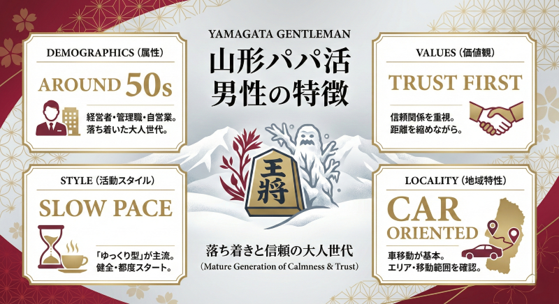 山形でパパ活する男性の特徴
