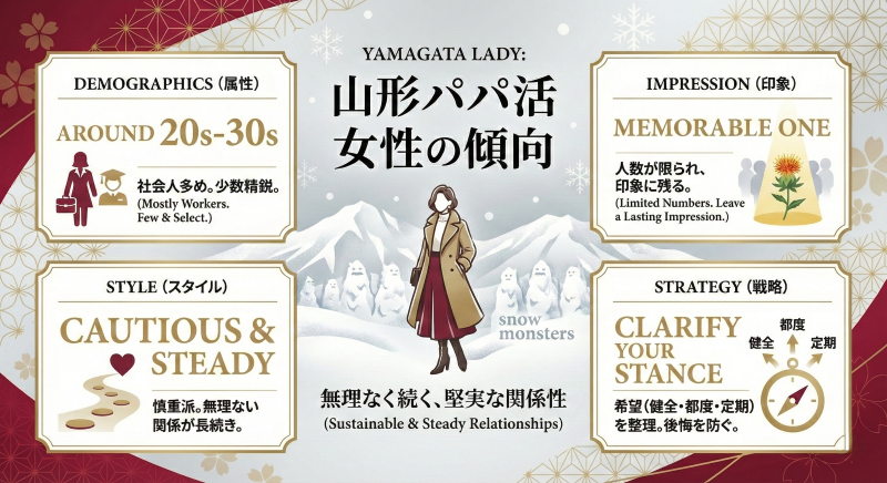 山形でパパ活する女性の特徴