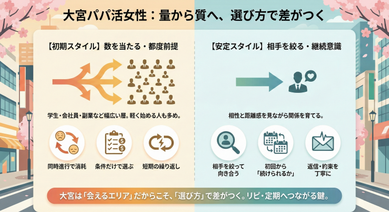 大宮でパパ活する女性の特徴