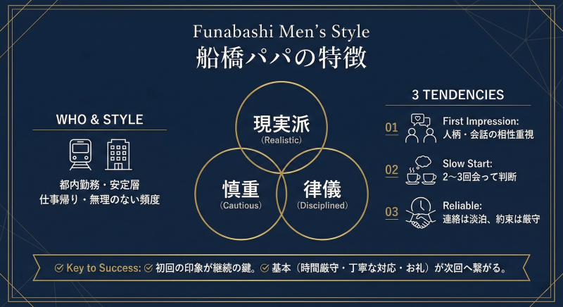 船橋でパパ活する男性の特徴
