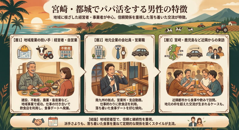 宮崎・都城でパパ活する男性