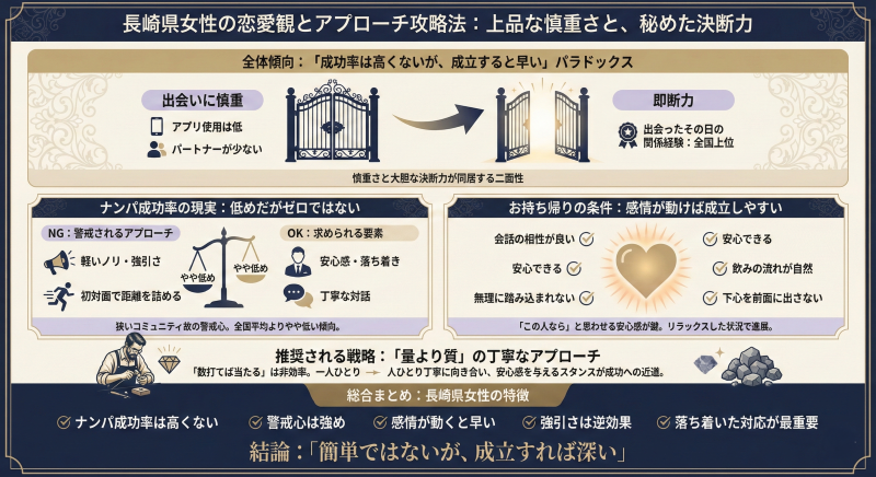 長崎女性のナンパ成功率・お持ち帰り率