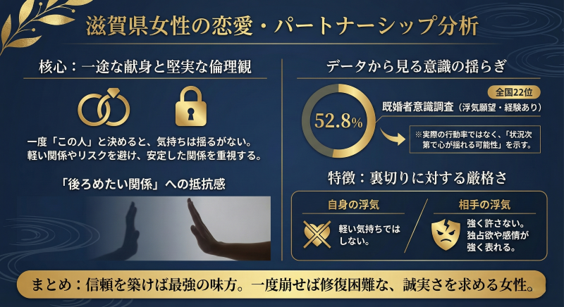 滋賀の女性の浮気・不倫事情