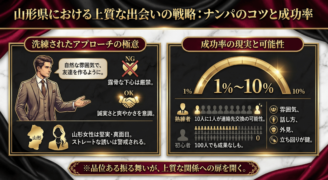 山形でのナンパ成功率