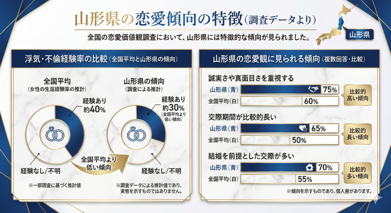 山形の女性の浮気や不倫の傾向