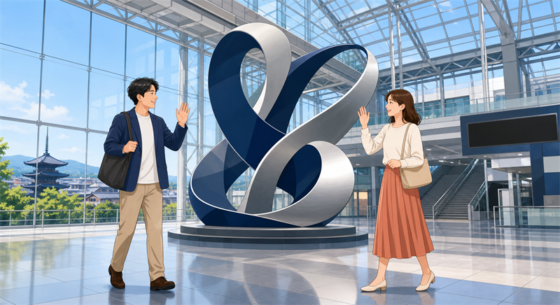 京都駅のホテルグランヴィア前は目印が分かりやすい